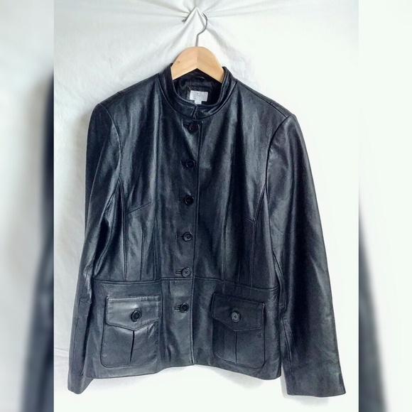 Apt.9 90's style lambskin jacket black - Picture 2 of 5